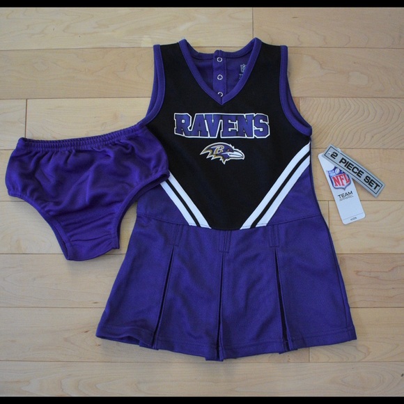 Baltimore Ravens Girls 2pc Cheerleader Outfit - Picture 1 of 6